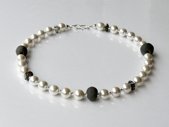 Kette,Keramik,Steine,Glas